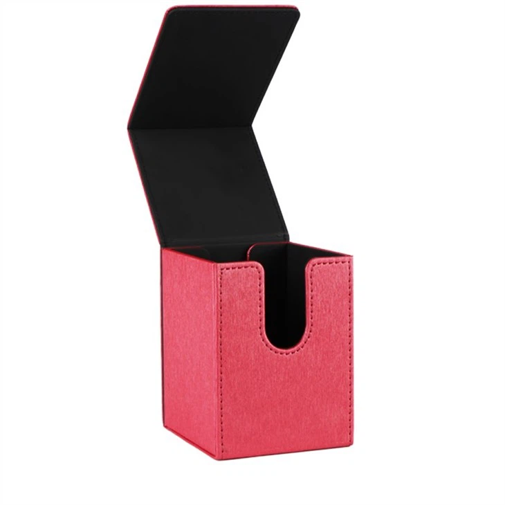 Leather Covered Card Deck Box Multicolor